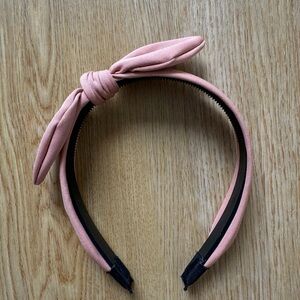 Pink Knotted Bow Headband